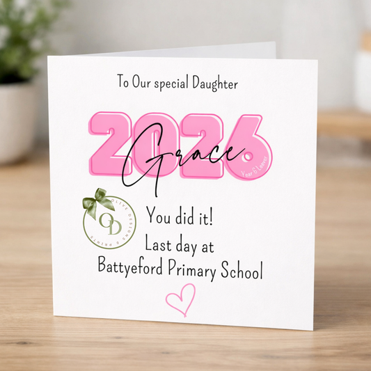 School leavers card