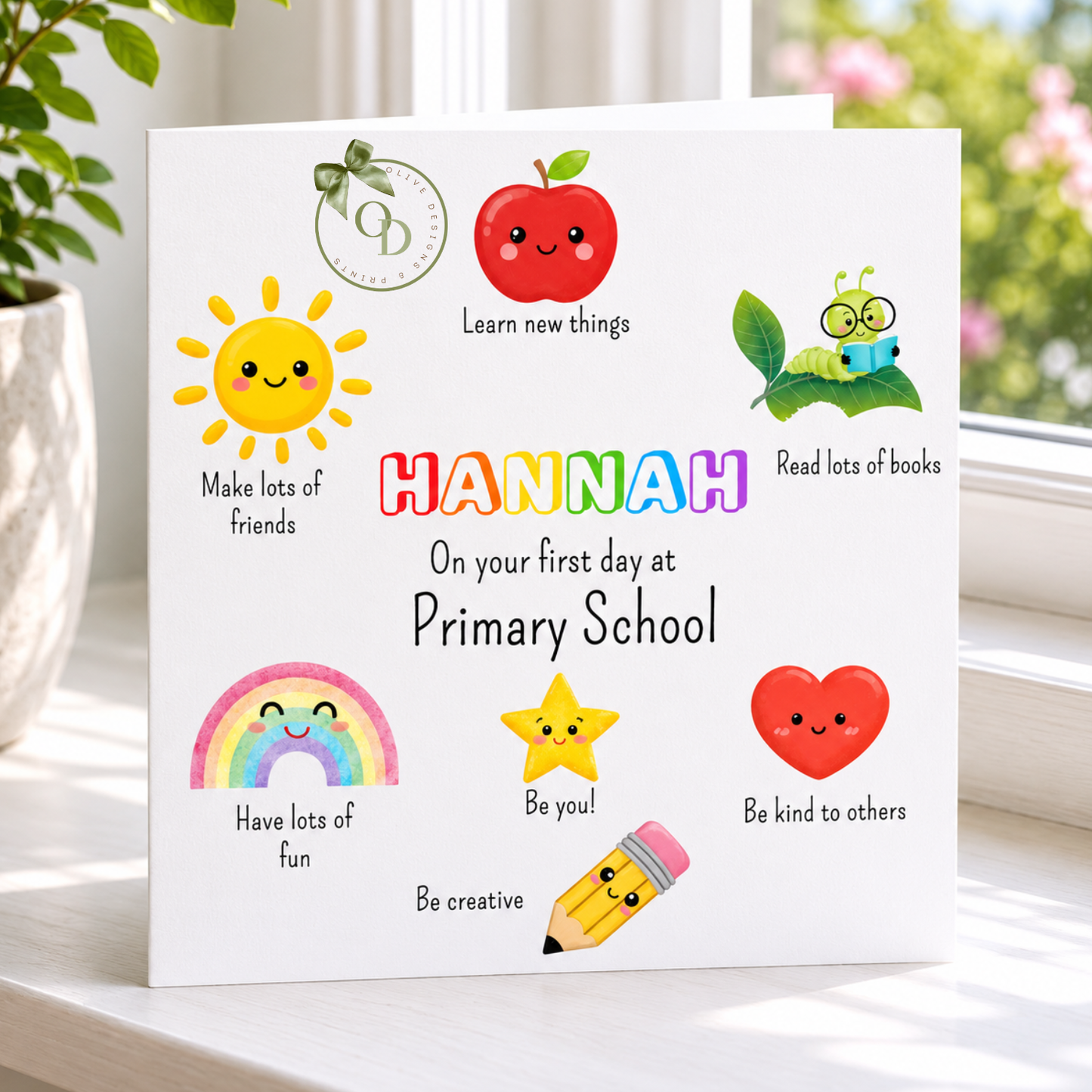 First day at school card