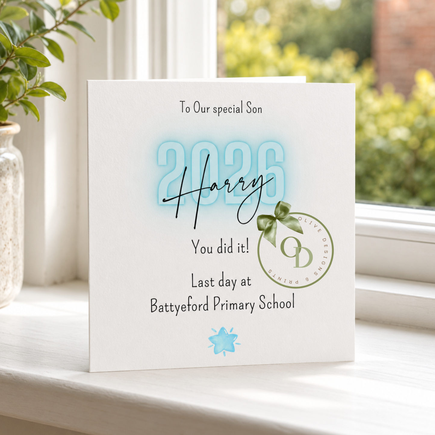 School leavers card