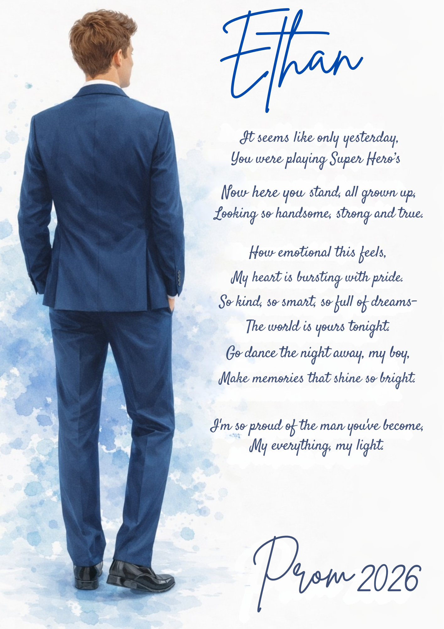 Prom celebration cards