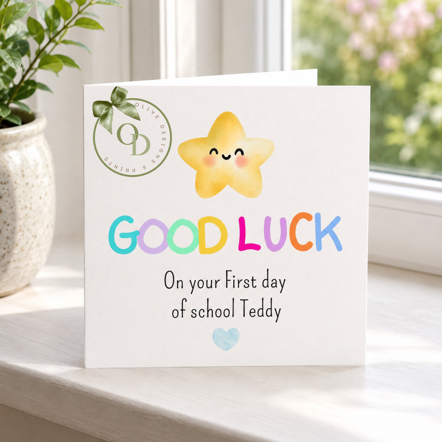 First day of school card
