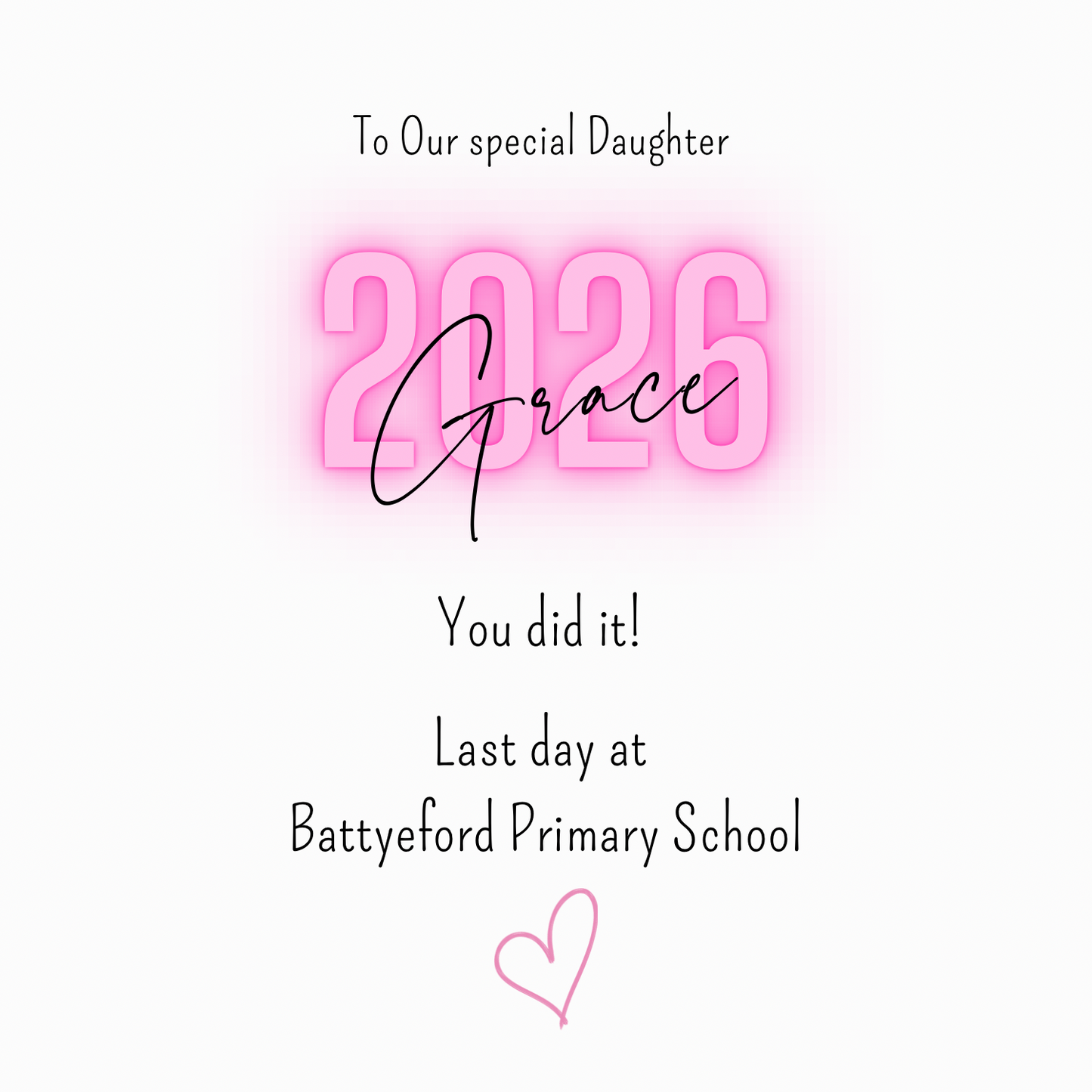 School leavers card