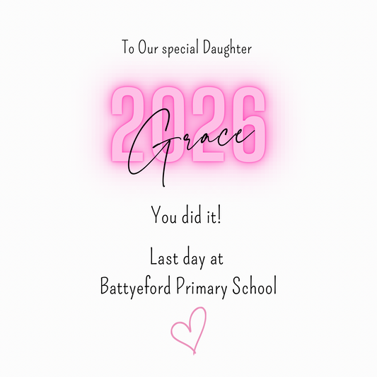 School leavers card