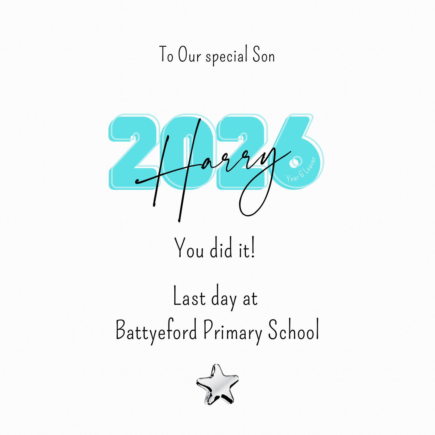 School leavers card